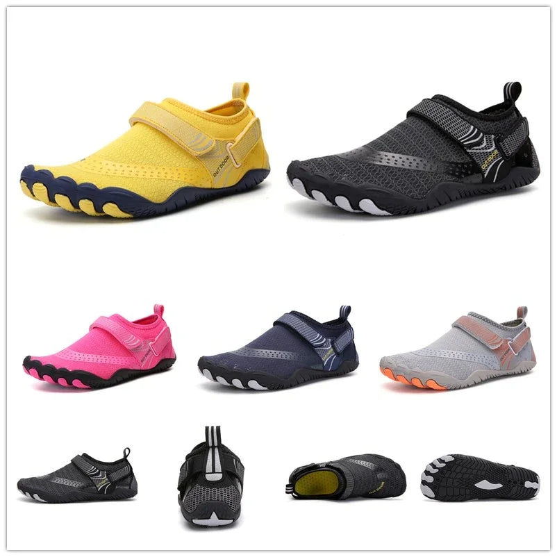 Herren Damen Wasserschuhe Schnell Trocknend Rutschfest Fünf-Finger-Schuhe Outdoor-Watschuhe Schwimmschuhe Barfuß Aquaschuhe Leichte Sneakers