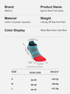 WRELS Zehensocken Laufsocken für Herren Damen Atmungsaktive Fünf-Finger-Socken Hochleistungs-Sport-Fünf-Zehen-Socken