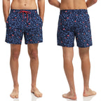 ESCATCH 2026 Neu eingetroffene Herren-Badeshorts mit Kompressionsfutter, 2-in-1-Druck, schnelltrocknend, Fitnessstudio, Sport, Herrenshorts mit Reißverschlusstaschen