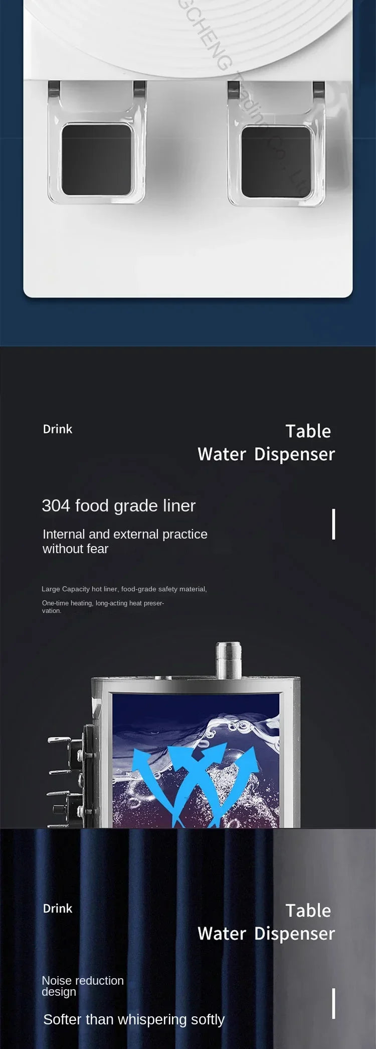 Tisch-Wasserspender Kleiner Haushaltsautomatischer Intelligenter Neuer Heizungs-Mini-Desktop für Büro und Wohnheim