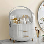 Make-up-Organizer Bad Großes Kosmetik-Schminkkoffer-Box 2 Schubladen Hautpflege-Aufbewahrung Zuhause Hautpflege Make-up-Aufbewahrungsschublade