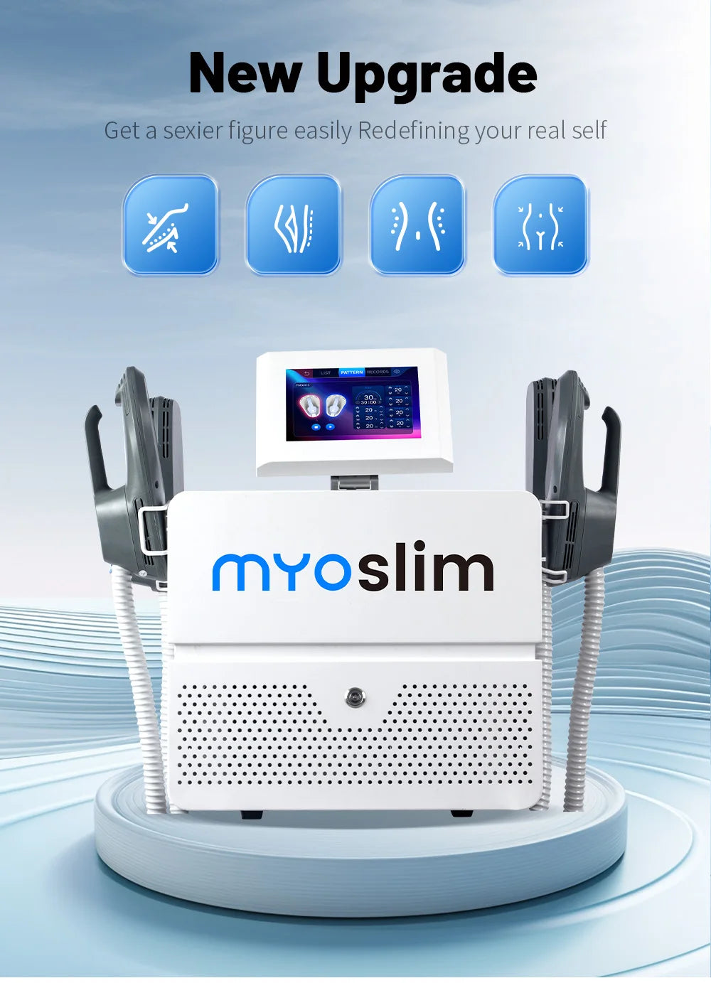Neuestes Myoslim Neo RF EMS Body Sculpting Po-Lift EMS Gerät 6500W HI-EMT Muskelstimulator Körperformungs-Massagegerät
