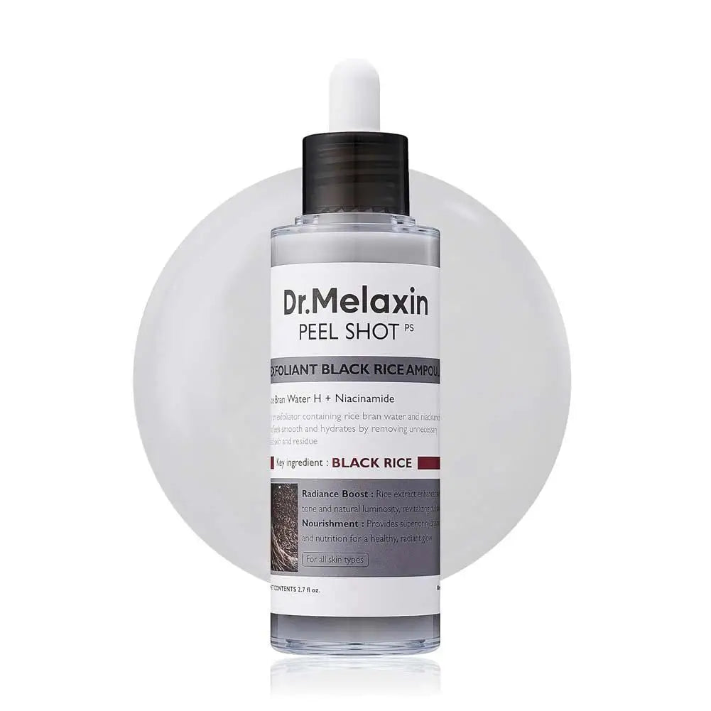 White And Black Rice Ampoule Essence Deep Moisturizing Peel Shot Exfoliating Essence Improve Dryness Oil-Control Skin Care