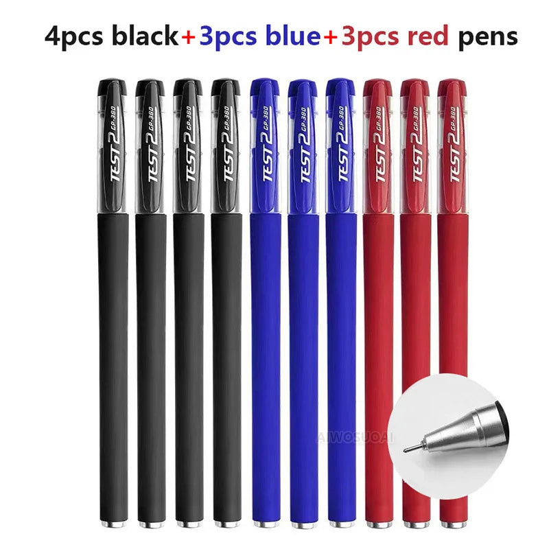 Gelstifte Set 0,5 mm Schwarz Blau Rot Nachfüllung Gelstift Rundspitze Schul- & Bürobedarf Schreibwaren Kawaii Zubehör Schreibwaren