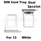 2 Stück SIM-Karten-Fachschlitz für iPhone 12 13 Dual-SIM-Karten-Adapter-Chip-Halter Ersatzteile
