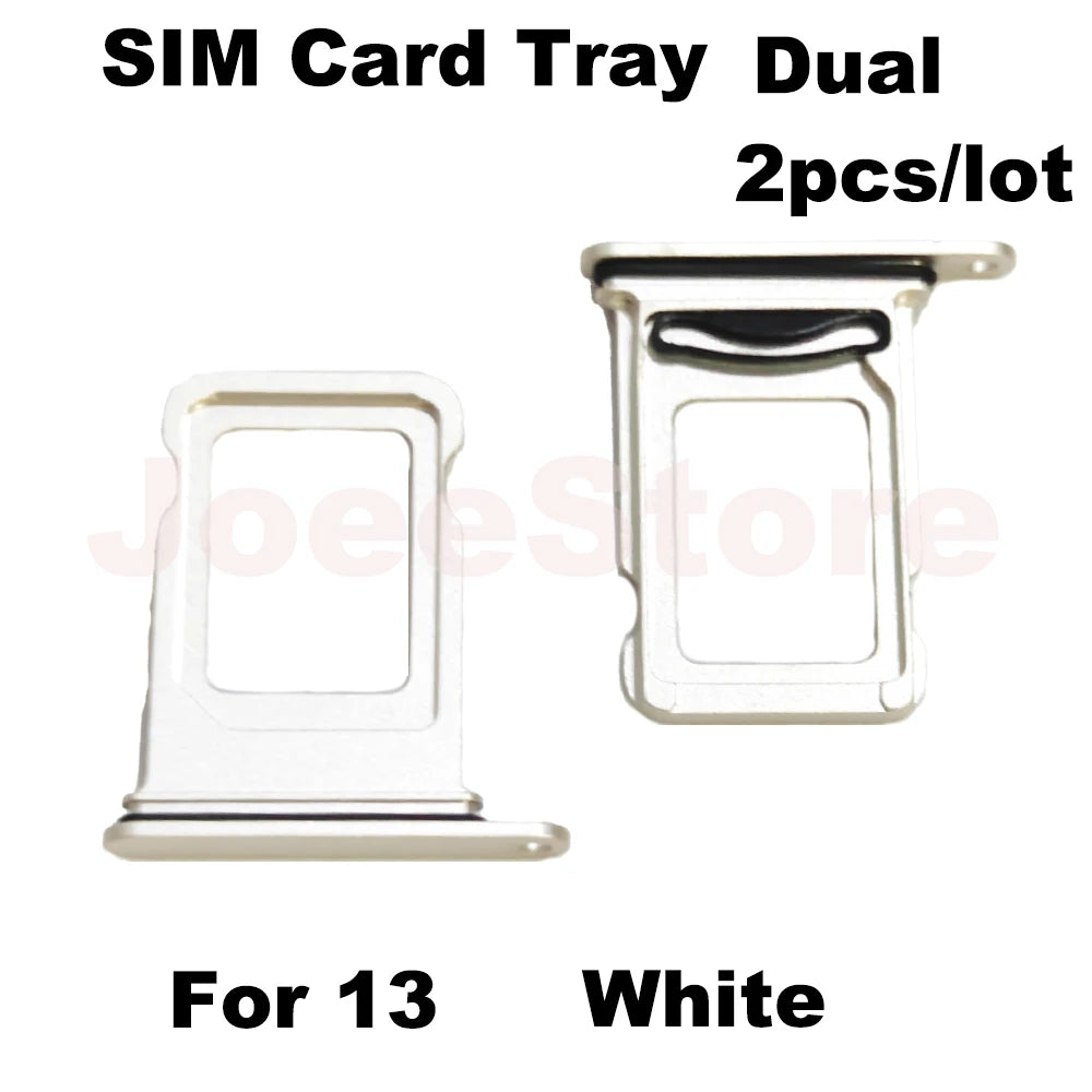 2 Stück SIM-Karten-Fachschlitz für iPhone 12 13 Dual-SIM-Karten-Adapter-Chip-Halter Ersatzteile