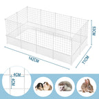 EUGAD DIY Pet Fences Foldable Cat Dog Cage Security Guard Puppy Kennel House Exercise Training Kitten Home for Rabbits Guinea Pig