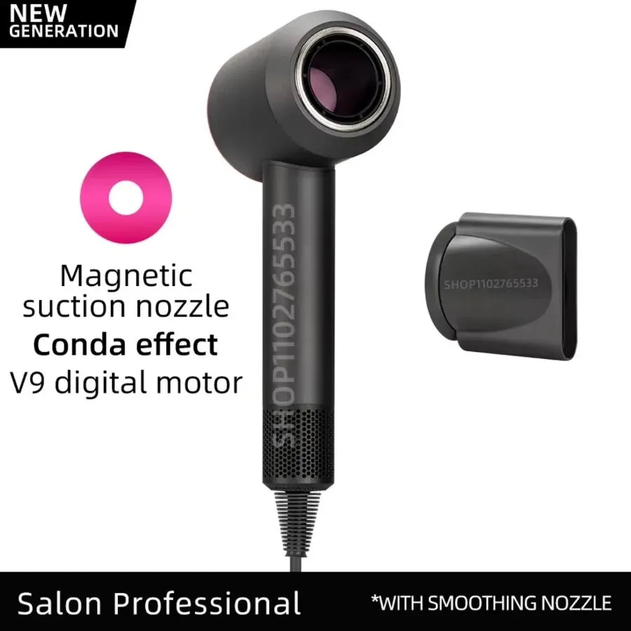 Ionen-Haartrockner 5 in 1 mit Diffusor Professionelle Haarpflegegeräte Damen Salon Friseur Blauer Haartrockner Super Haartrockner