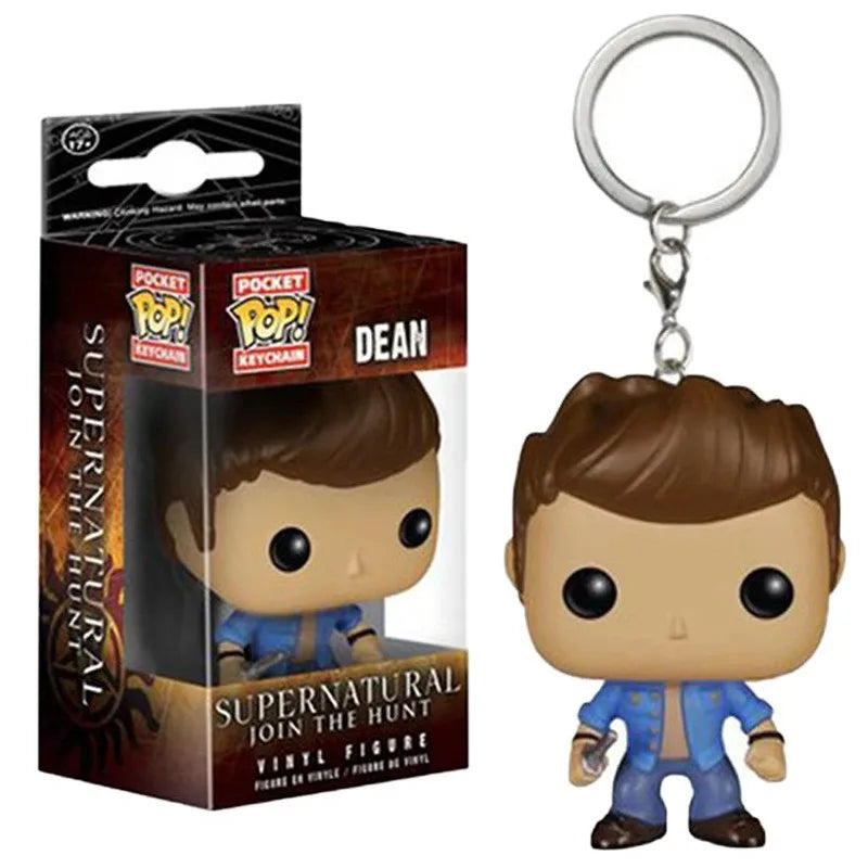 FUNKO POP Supernatural Neue Figur Castiel mit Flügel Sam SCHLÜSSELANHÄNGER Spielzeug Vinylfigur Sammlung Pocket Schlüsselkette Spielzeuge