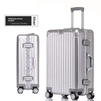 KLQDZMS Deutscher Koffer aus Aluminium-Magnesium-Legierung, 20 Zoll, Handgepäck, 28 Zoll, großes Fassungsvermögen, Reisekoffer aus Leder für Geschäftsreisen
