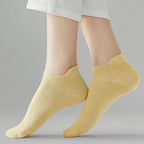 10 Stück=5 Paar Damen Socken Casual Atmungsaktiv Hohe Qualität Knöchelsocken Sommer Low Cut Baumwolle Dünne Kurze Elastische Socken calcetines