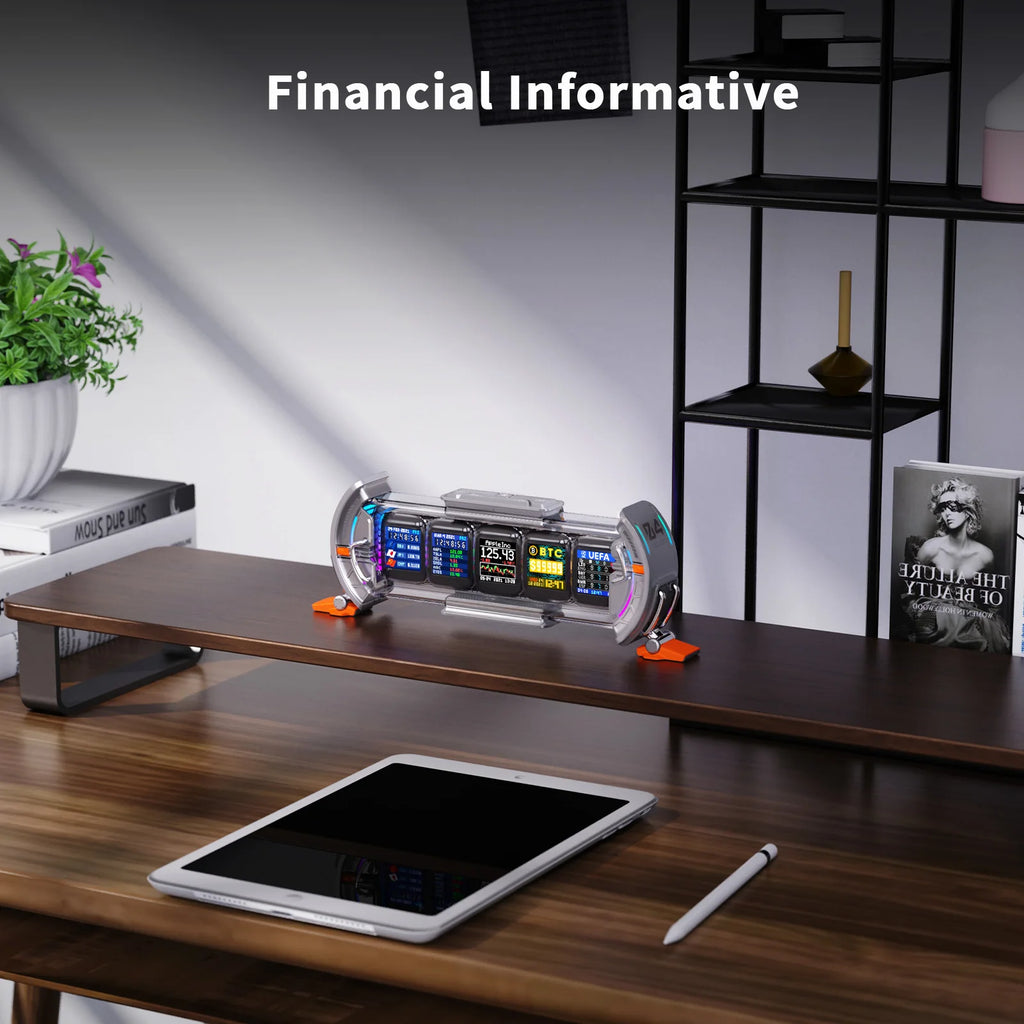 Divoom Times Gate Gaming Room Setup Digitaluhr mit intelligenter App-Steuerung, WLAN-Verbindung, RGB-LED-Anzeige, Büro-Dekor Cyberpunk