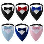 Sucado Bow Tie Dog Collar Tuxedo Bandana Adjustable Formal Puppy Triangle Neck Wear for Wedding Birthday Dress-up Cosplay Party
