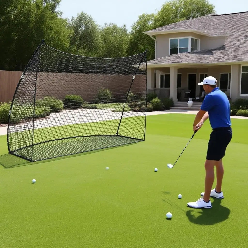 10x7x3ft Basics Golf-Übungsnetz mit Tragetasche, tragbare Golfnetze, persönliche Driving Range für Schwungtraining, Chipping, Garten, Outdoor Zweitbild
