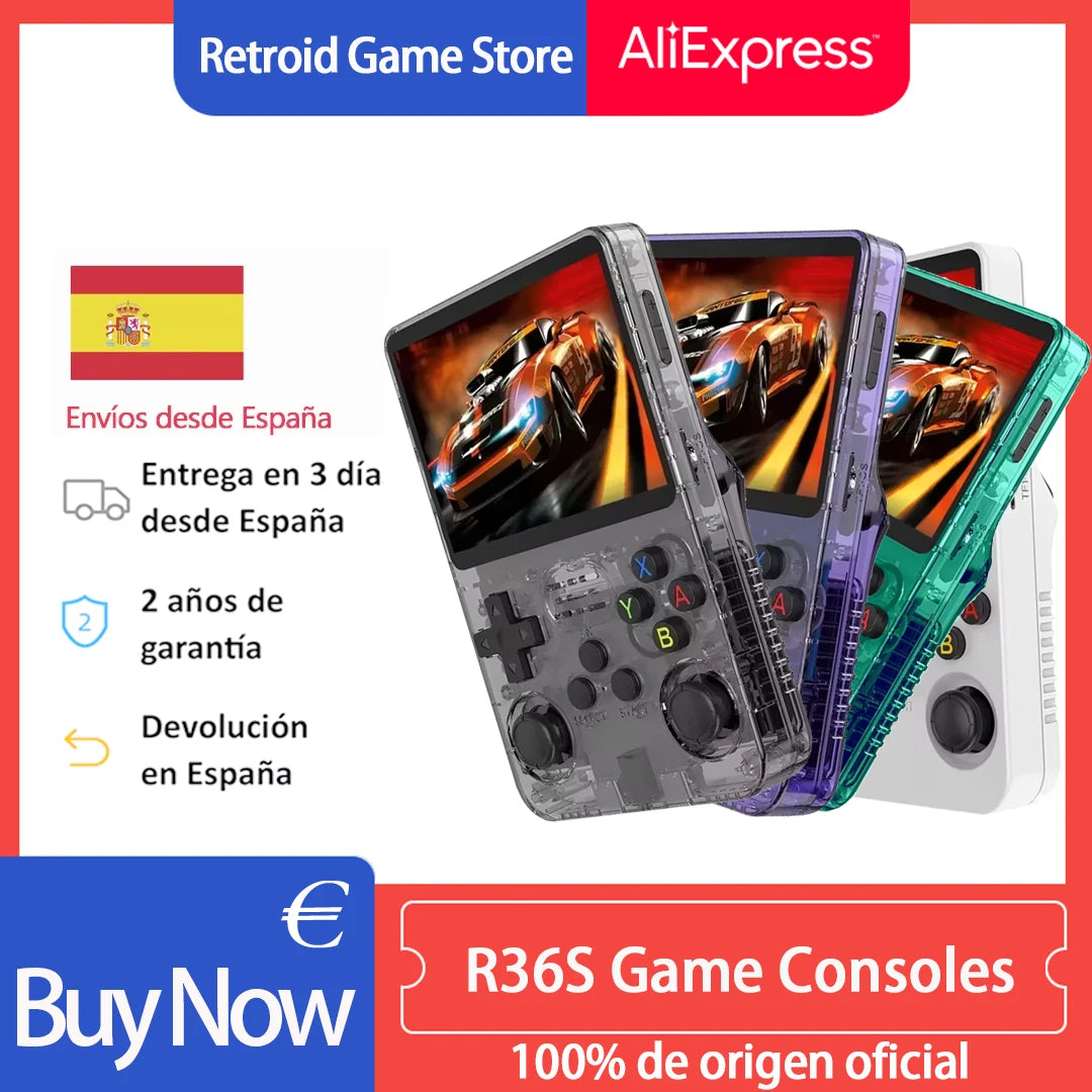 R36S Retro Handheld-Videospielkonsole Linux-System 3,5 Zoll IPS-Bildschirm Tragbarer Taschen-Videoplayer R35S 64GB 15000 Spiele Hauptbild