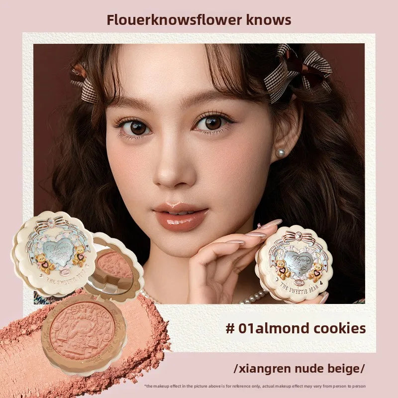 Flower Knows The Sweetie Bear Collection Satin geprägtes Rouge Langanhaltend Matt Aufhellend Natürlich aufhellende Gesichtskosmetik 5g