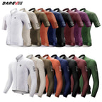 DAREVIE Radtrikot Kleine Größe SPF 50+ Trainingsniveau Herren Damen Langarm Radtrikot Atmungsaktives Herren Radtrikot