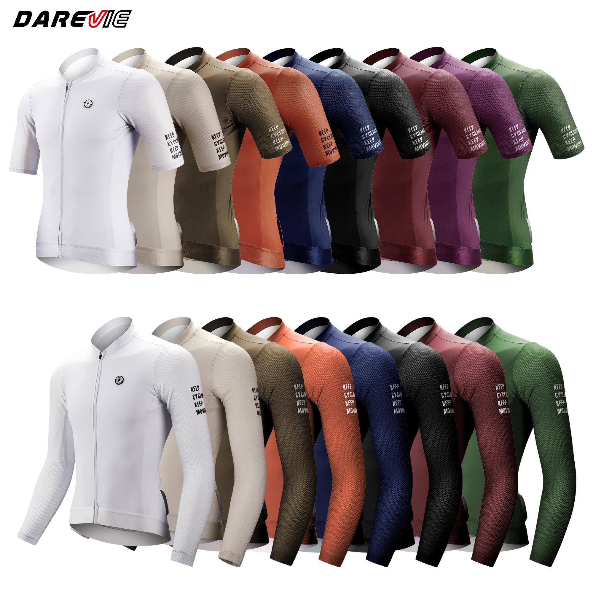 DAREVIE Radtrikot Kleine Größe SPF 50+ Trainingsniveau Herren Damen Langarm Radtrikot Atmungsaktives Herren Radtrikot Hauptbild