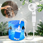 Tragbare Campingdusche mit Digitalanzeige 4000mAh Verbesserte wiederaufladbare elektrische Duschpumpe Camping Strand Wohnheim