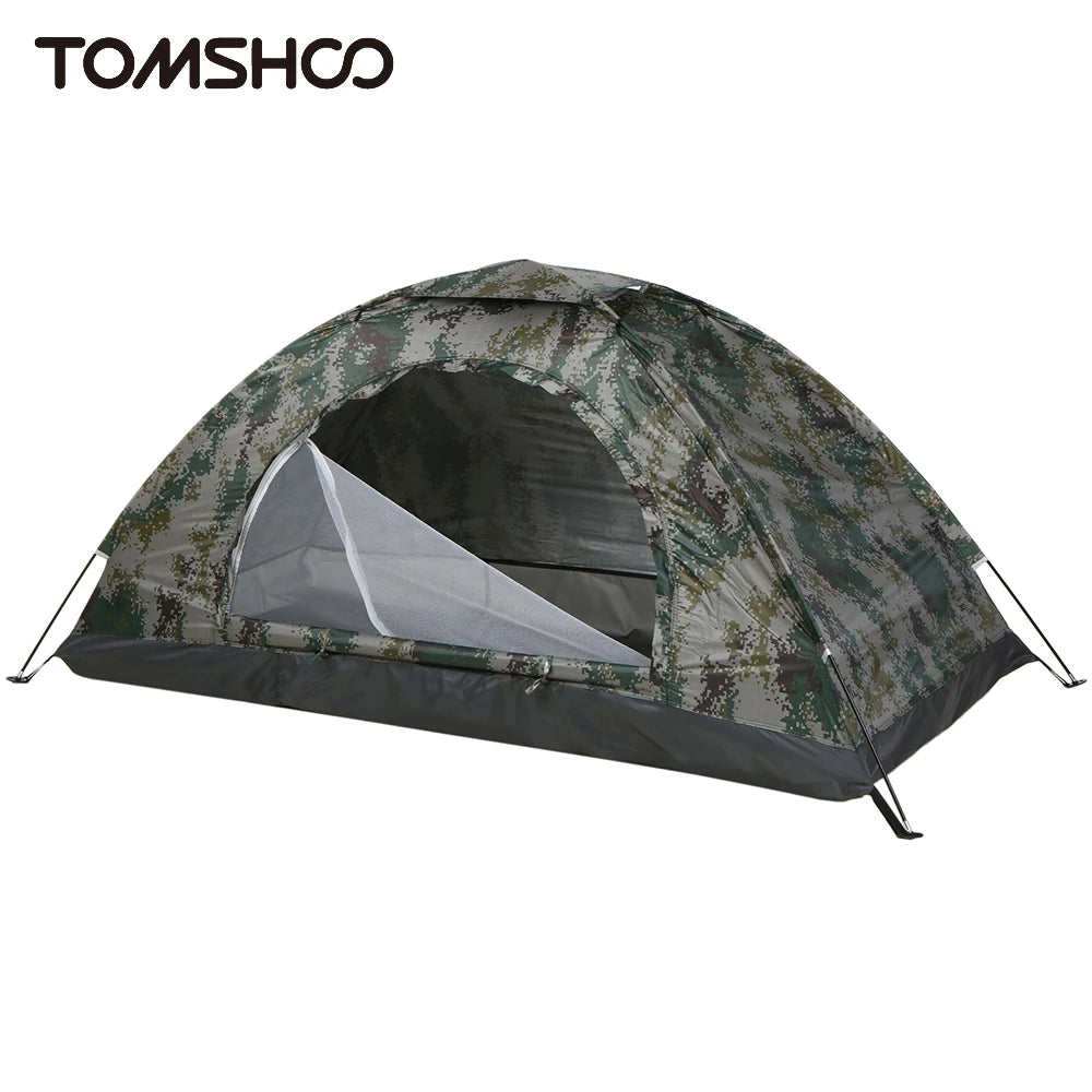 Tomshoo 1/2 Personen Ultraleichtes Campingzelt Einwandiges Tragbares Wanderzelt Anti-UV-Beschichtung UPF 30+ für Outdoor, Strand, Angeln