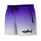 Hai-Grafik Herren Badeshorts Sommer Lässige Strandshorts mit Netzfutter Reißverschlusstaschen Schnell trocknende Badehose