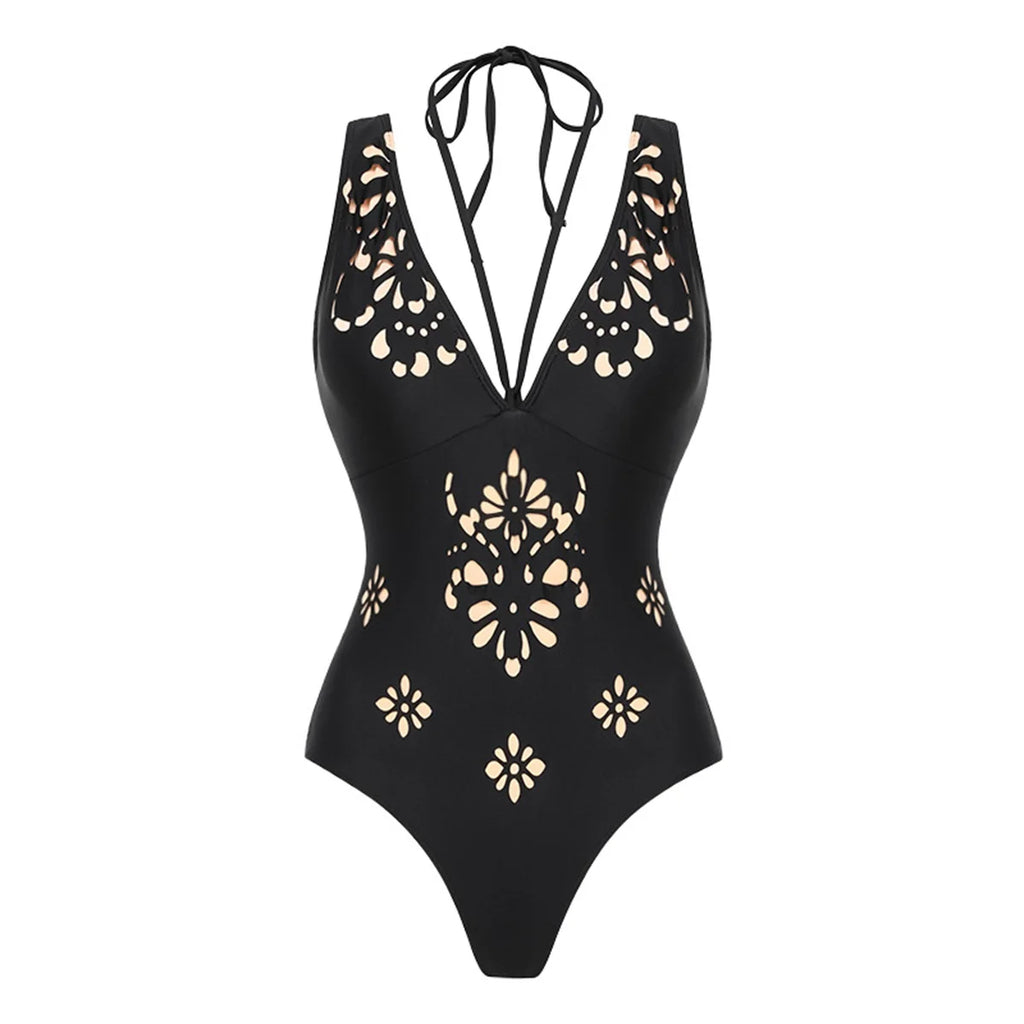 2tlg. bedruckter Badeanzug Damen Sexy Bademode Neuer Bikini mit langem Rock Damen Biquini Push Up Badeanzug Body Strandkleidung Strandtuch