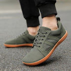 FANCYLEE Klassische Damen GAT Barfuß-Sneaker Retro Wildleder Minimalistische Walkingschuhe Weite Passform Zero Drop Freizeitschuhe Größe 36-41