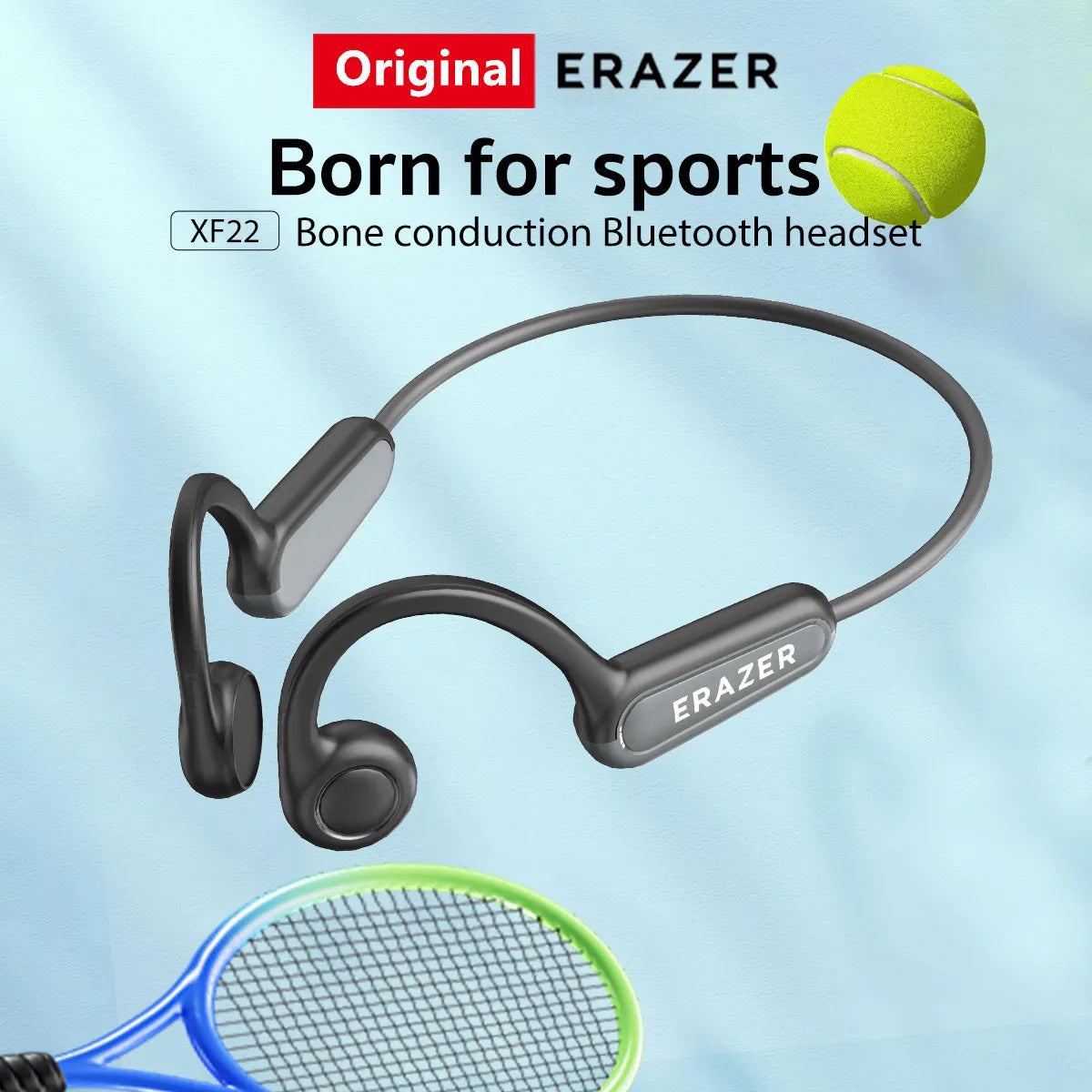 Original ERAZER XF22 Kopfhörer Bluetooth 5.4 Sport-Wireless-Kopfhörer Knochenschall-Headsets mit Mikrofon Nackenbügel-Kopfhörer Hauptbild