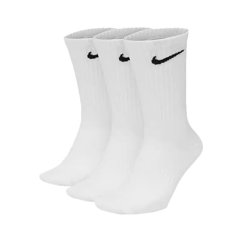 Nike Logo Athletic Hohe Socken Training Wadenhohe Socken Unisex Style Kombipack Weiß SX7676-100