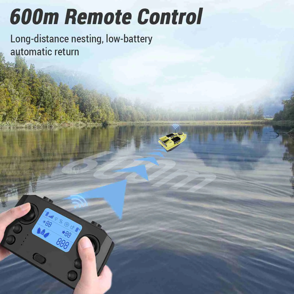 Modernes GPS-Futterboot mit 3 Köderbehältern, 12000mAh kabelloses Futterboot mit automatischer Rückkehrfunktion, verschiedene Stile