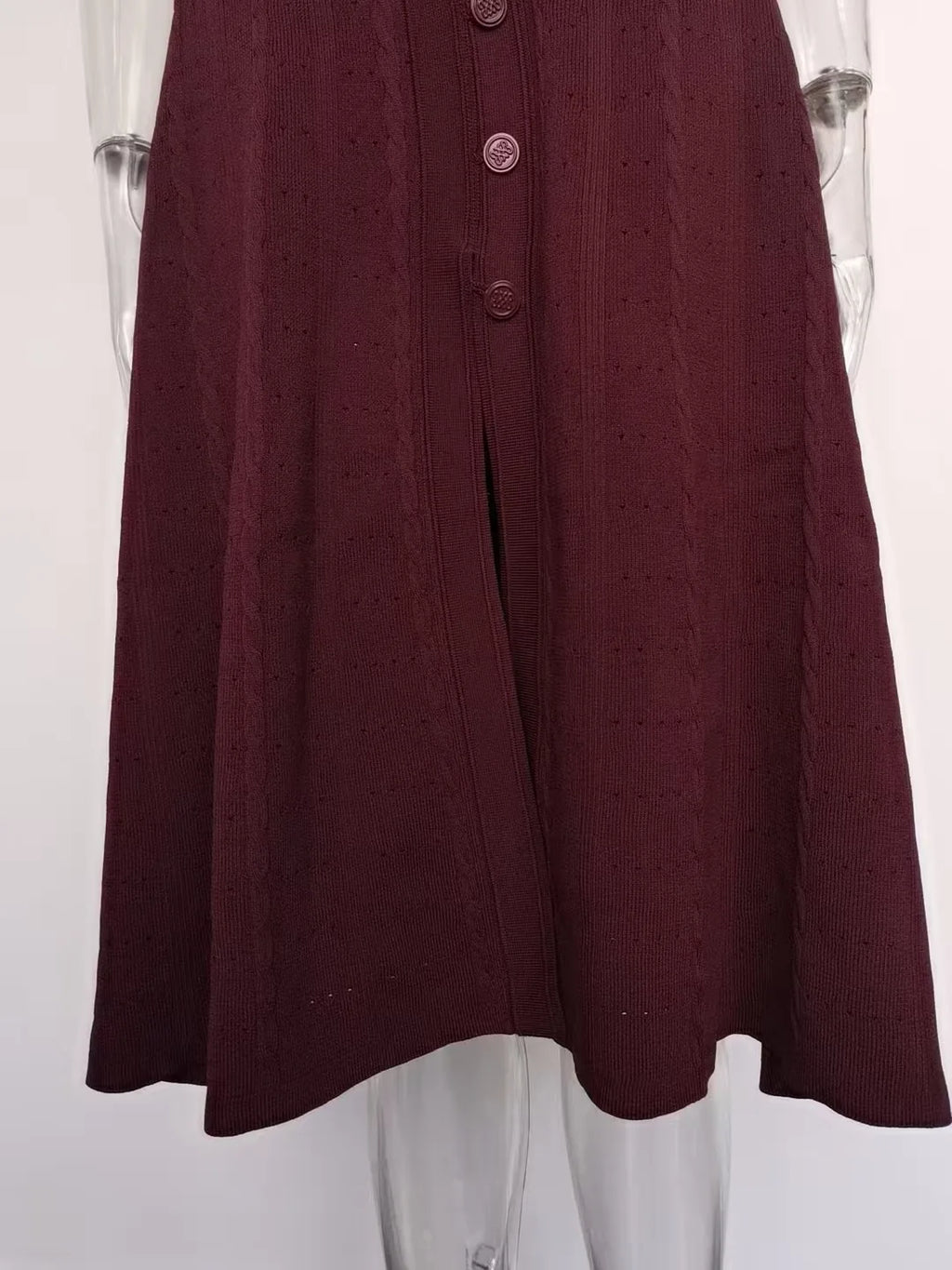 Sommer einfarbig Rundhals Kurzarm Business-Kleid Damen Koreanisch Einreiher Ausgeschnittenes langes Kleid Modetrend