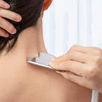1 Stück Edelstahl Gua Sha Schaber Massagegerät für Gesicht, Nacken, Körper Guasha Massagegerät Gesichts-Hautpflege Guasha Board Gesichts-Massagegerät