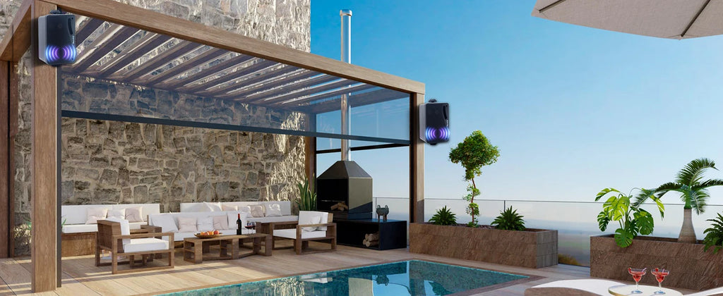 Herdio 3.5'' 2 STÜCK Passive Outdoor-Lautsprecher, kabelgebunden, wasserdicht, 200W, 3-Wege, hochwertige montierbare Wandlautsprecher mit überragendem Klang