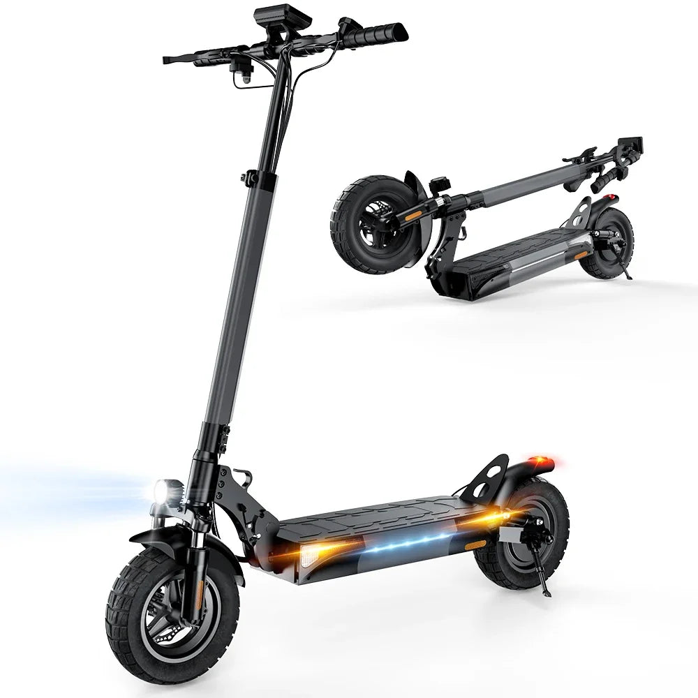 iScooter W9 Electric Scooter for Adults 1000W Motor 48V14AH Battery Foldable E-scooter 10 Inch Tire All-Terrain EScooter