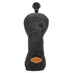Black Lucky Poker Design Hochwertige Headcovers Bestickung Golfschläger Driver Head Fairwayholz Hybrid Headcovers 3 Holz Headc