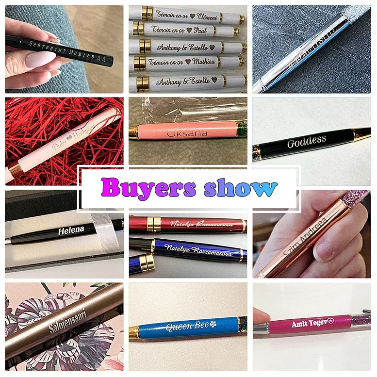 20-200 Stifte Neu Schlanke Metall-Kugelschreiber Roségold Benutzerdefiniertes Logo Werbung Schriftzug Gravierter Name Schul-Bürobedarf Geschenke