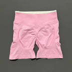 Damen Sportshorts Fitness High Waist Scrunch Nahtlose Yoga Leggings Radlerhosen Workout Lauf Fitness Hosen