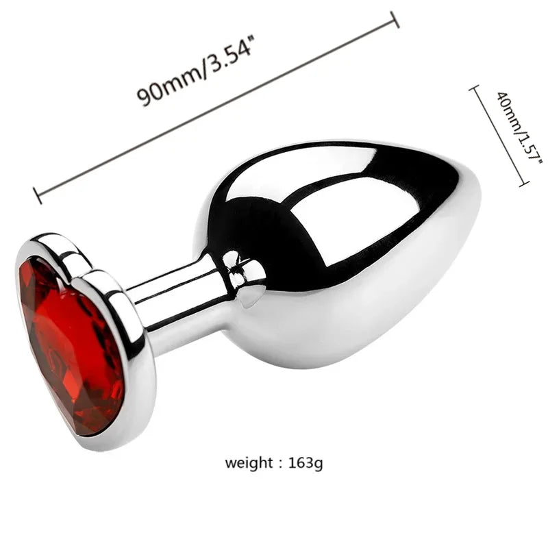 Metall-Analdildo für Frauen, Männer, Paare, Butt Plug, Arsch-Spielzeug, Erwachsenenspiel, Masturbator, Anal S/M/L, Diamant-Sexspielzeug für Erwachsenenprodukte