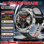 EKG High-End Gesundheits-Smartwatch Herren Blutdruck Lipide Blutsauerstoff Körperanalyse Harnsäure Gesundheitstracker Smartwatch Herren Damen