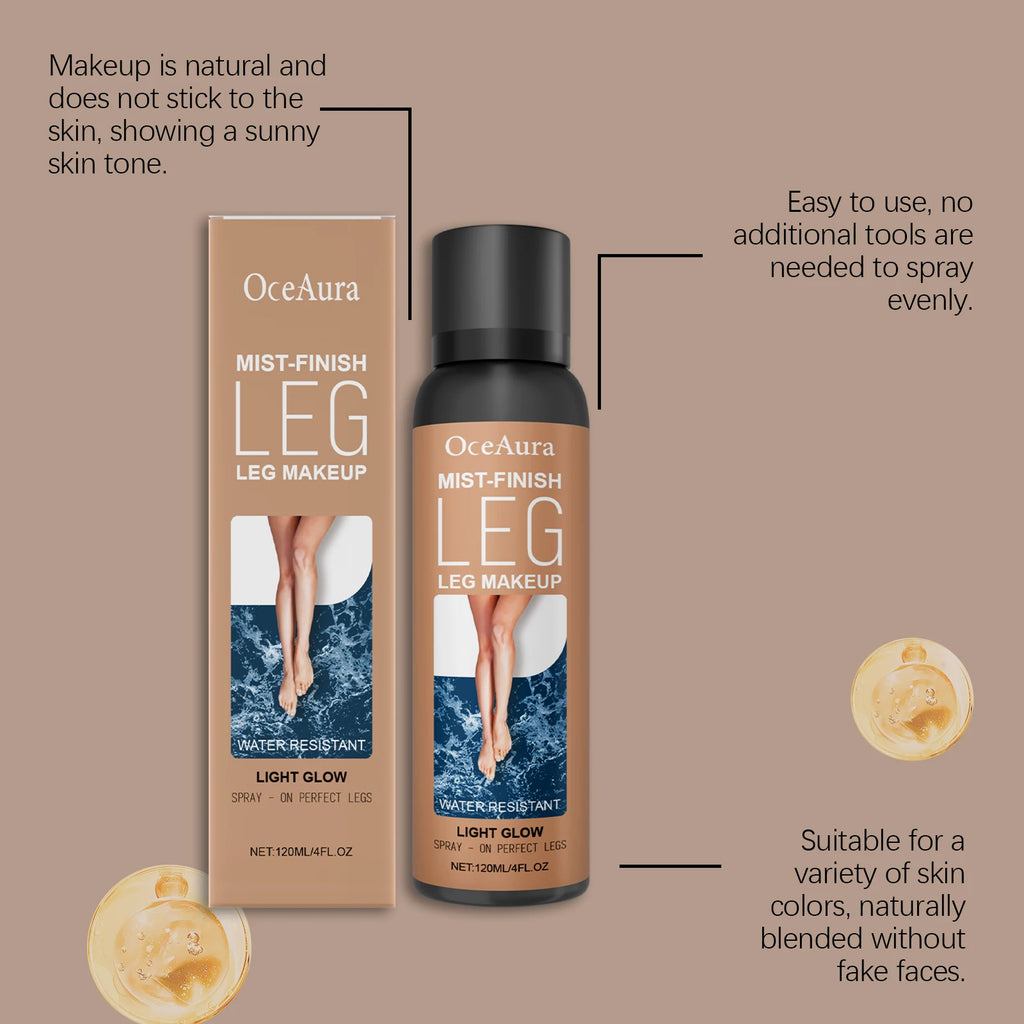 100 ml Bein Make-up Lang anhaltendes wasserfestes Anti-Transfer-Concealer Verdunkelungs-Spray Gleichmäßiger Hautton Weizenbräune Bräunungs-Spray