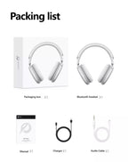Picun F8MAX ANC Kabellose Kopfhörer 59dB Hybrid Active Noise Cancelling Spatial Audio Earphone Bluetooth 6.0 Over-Ear Headset 180H