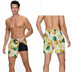 DATIFER 2026 neueste Mode Herren-Shorts Polyester Long Liner 2-in-1 Badeshorts Herren seitliche Reißverschlusstasche Strand Gym Badehose