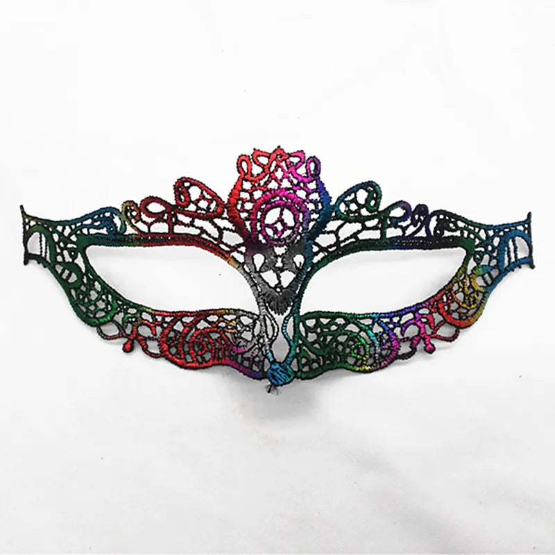 Neue Damen Hollow Lace Gesichtsmaske Maskerade Sexy Cosplay Abschlussball Party Requisiten Kostüm Maske Nachtclub Halloween Schwarze Augenmaske