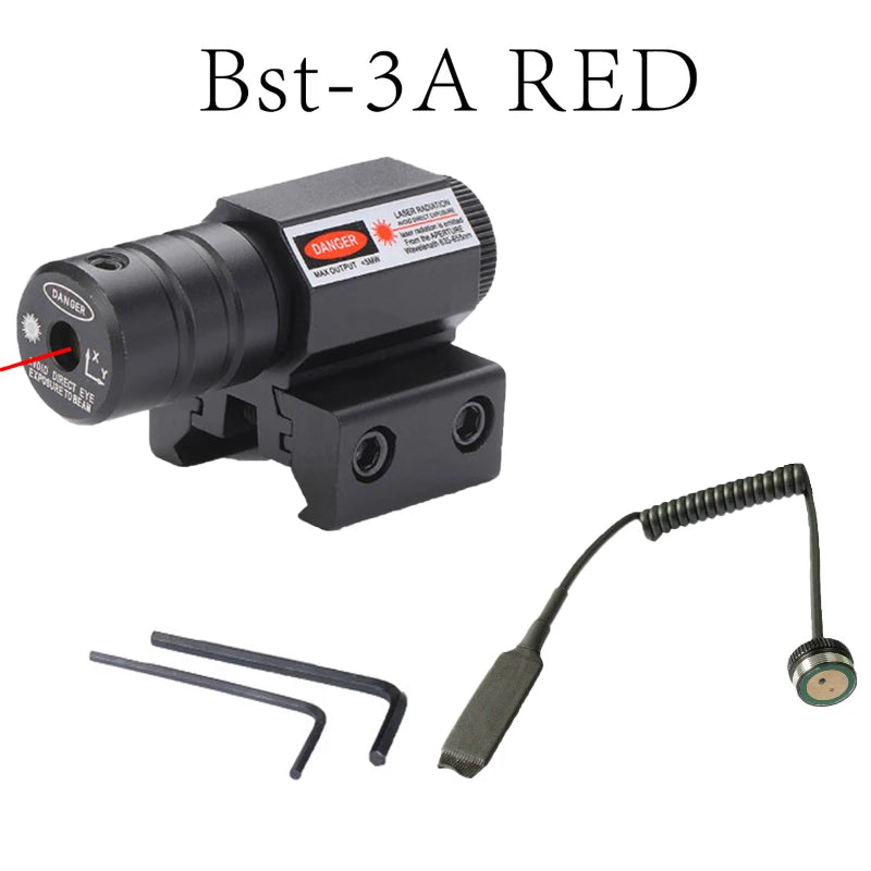 Taktischer Rotpunkt-Laserpointer für die Jagd mit 11mm/20mm Montage, verstellbarem Visier, Zubehör für Picatinny-Schiene