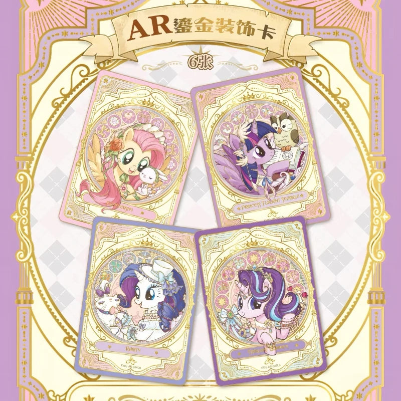 KAYOU Genuine My Little Pony Karte Freundschaft für immer Karten Star Pack Wunderschöne vergoldete Prinzessinnenkarten Sammelkarten Spielzeug Geschenke