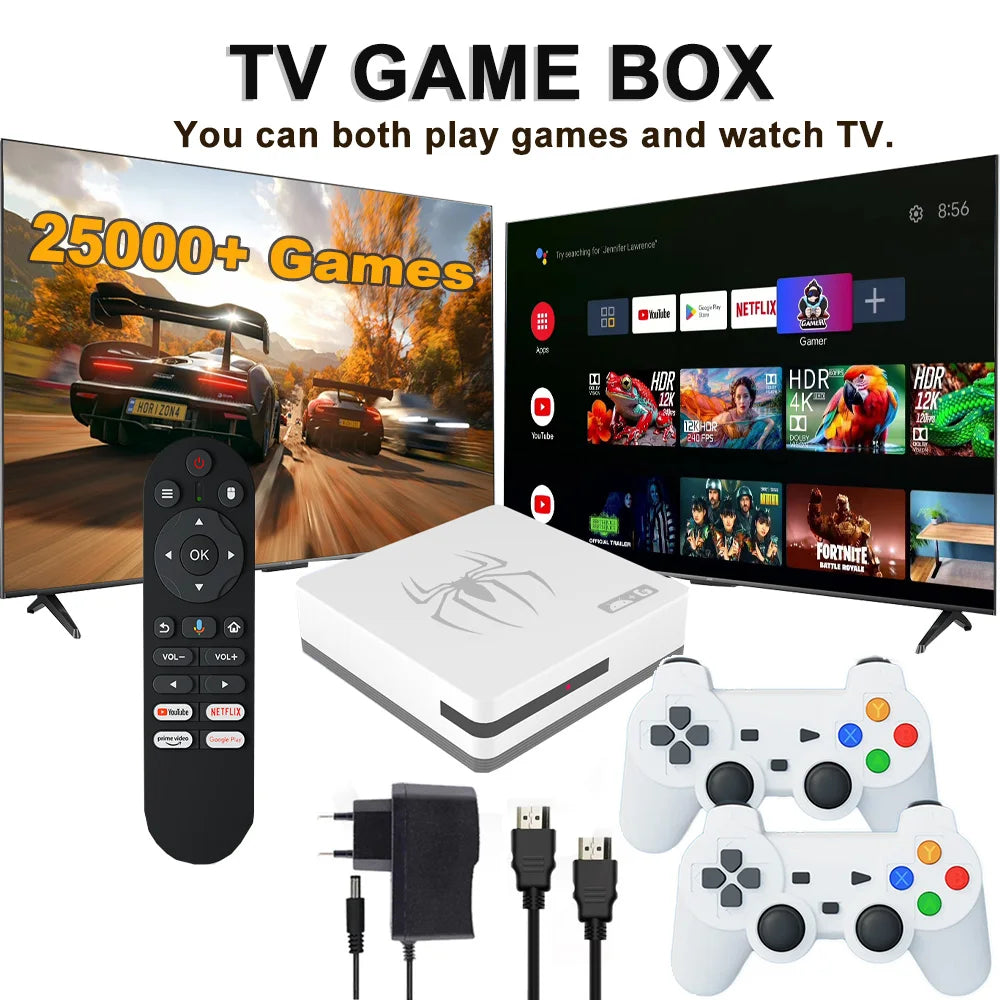 Dual-System-TV-Game-Box G7, G8 8K 3D, unterstützt zwei Spieler, 60.000 klassische Retro-Arcade-Spiele, inklusive 2,4G Wireless-Controller. Hauptbild