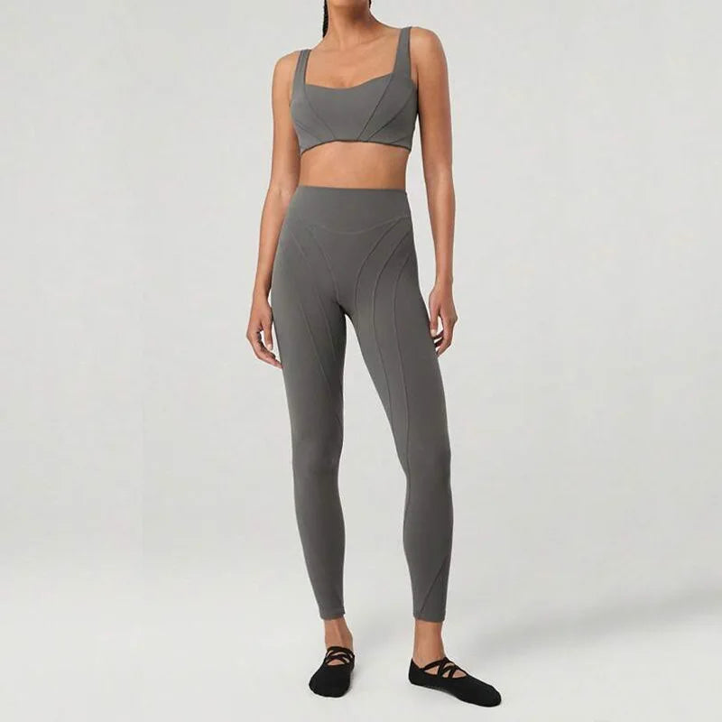 Nahtloses High-Waist Butt Lift Activewear Set Damen Sport Laufen Fitnessstudio Workout Sport Set Damen