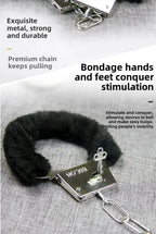BDSM Handfesseln Sex Hände Bindespielzeug Einstellbare Metall Plüsch Handschellen Fesseln Fetisch Sklave Paare Erwachsenenspiel Produkte