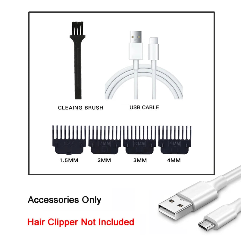 Neu! T9 Elektrischer Haartrimmer/Zubehör | Professioneller USB Rasierer | 0mm Glatzkopf-Haarschneidemaschine Tragbar für Herren Heimfriseur