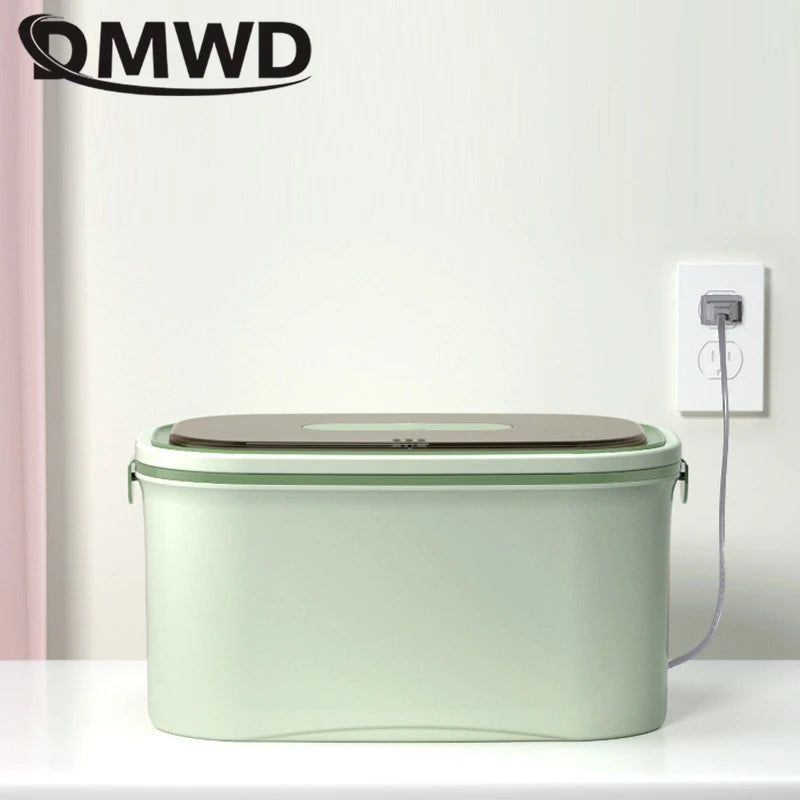 DMWD Haushalt Feuchttücherwärmer Elektrischer Baby-Feuchttuchwärmer Tragbare Heizbox Feuchttuchspender Thermostat 45–55 ℃ 220